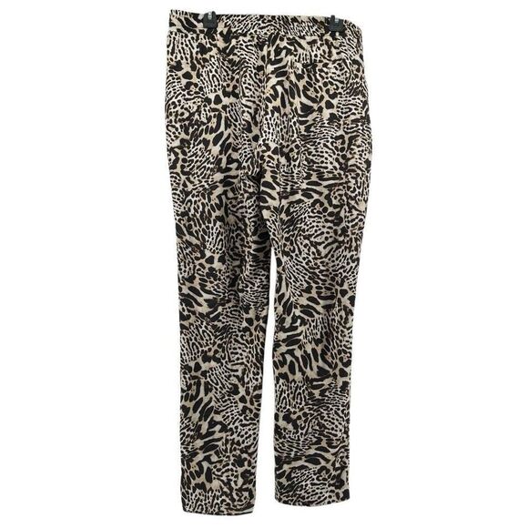 Calvin Klein Women’s Leopard Jogger Pants – Large, Drawstring Waist, Zip Pockets - Picture 8 of 15